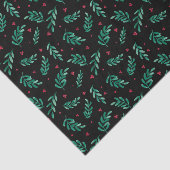 レッドベリークリスマスパターンブラック 薄葉紙 (詳細)