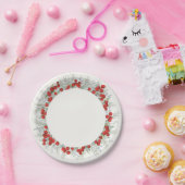 レッドベリークリスマスリースホリデーパーティー ペーパープレート (パーティー)