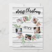 レッドベリークリスマスリース5フォトグリーティング シーズンカード (正面)