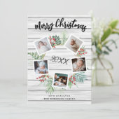 レッドベリークリスマスリース5フォトグリーティング シーズンカード (スタンド正面)