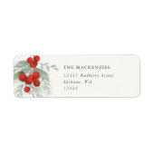 レッドベリークリスマス差出人住所 ラベル (正面)