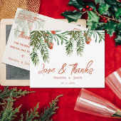 レッドベリークリスマス結婚フェスティバルサンキュー ポストカード