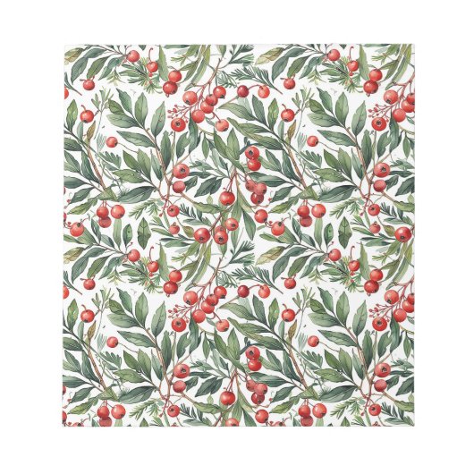 レッドベリークリスマス ノートパッド (正面)