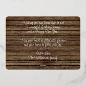 レッドベリーグリーンホリーボタニカルリーフ金ゴールド 箔シーズンカード (裏面)