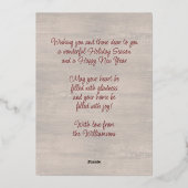 レッドベリーグリーンホリーボタニカルリーフ金ゴールド 箔シーズンカード (裏面)