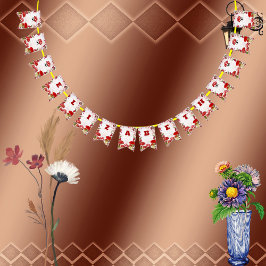 レッドベリーグリーンリーガーデントースツール魔法キノコ バンティングフラッグ