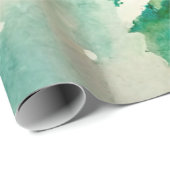 レッドベリーグリーンリークリスマスフローラ水彩 ラッピングペーパー (ロールコーナー)