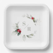 レッドベリーズホリデイ応援ハーズアンドザーモノグラム ペーパープレート (正面)