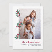 レッドベリートゥグッズ写真メリークリスマスホリデーカード シーズンカード (正面)