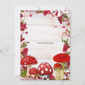 レッドベリートーストイレガーデンスナックスキッドの秋パーティー 招待状 (裏面)