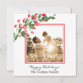 レッドベリーハッピーホリデーカスタムズ写真 シーズンカード (正面)