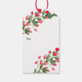 レッドベリーハッピーホリデーズフォト ギフトタグ (裏面)