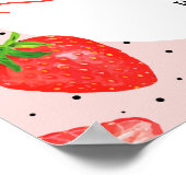 レッドベリーファースト誕生日ストロベリーガール誕生日 ポスター (角)