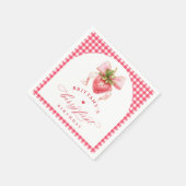 レッドベリーファースト誕生日 スタンダードカクテルナプキン (角)