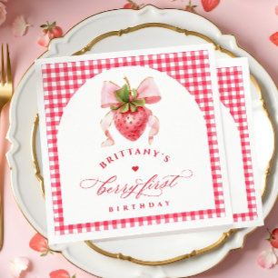 レッドベリーファースト誕生日 スタンダードカクテルナプキン