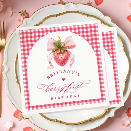 レッドベリーファースト誕生日 スタンダードカクテルナプキン