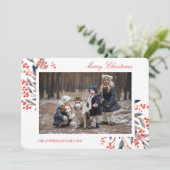 レッドベリーフェスティバルのクリスマスホリデーフォトカード シーズンカード (スタンド正面)