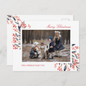 レッドベリーフェスティバルのクリスマスホリデー写真 シーズンポストカード (正面/裏面)