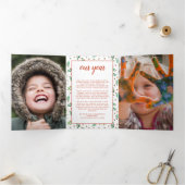 レッドベリーブランチメリー写真 三つ折りクリスマスカード (内部)