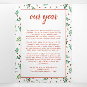 レッドベリーブランチメリー写真 三つ折りクリスマスカード (内部中)