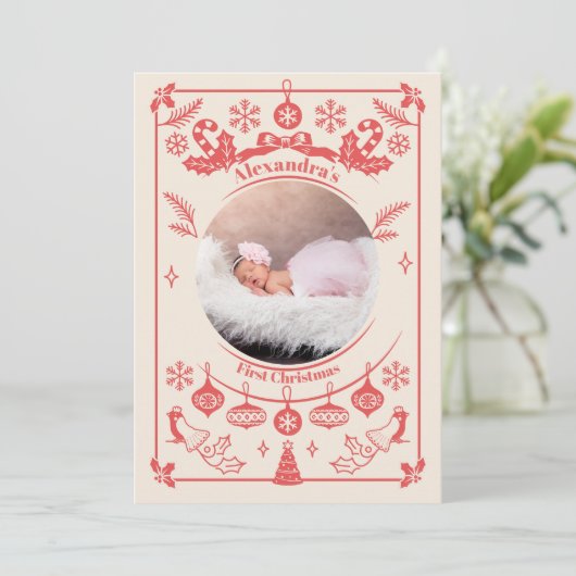レッドベリーベビー初めてのクリスマス シーズンカード (スタンド正面)