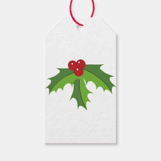 レッドベリーホリー ギフトタグ (正面)