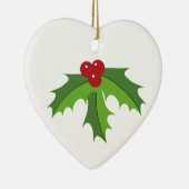 レッドベリーホリー セラミックオーナメント (右)