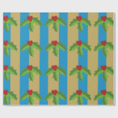 レッドベリーホリー ラッピングペーパー (フラット)