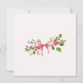 レッドベリーボウクリスマスホリデーパーティー招待状 招待状 (裏面)