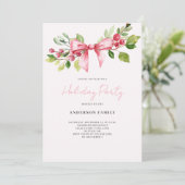 レッドベリーボウクリスマスホリデーパーティー招待状 招待状 (スタンド正面)