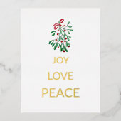 レッドベリーミストレトージョイラブピース 箔シーズンポストカード (正面)