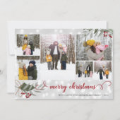 レッドベリーメリークリスマスホリデーカードの写真 シーズンカード (正面)