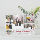 レッドベリーメリークリスマスホリデーカードの写真 シーズンカード (スタンド正面)