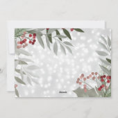 レッドベリーメリークリスマスホリデーカードの写真 シーズンカード (裏面)