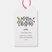 レッドベリーメリークリスマスホリデー ギフトタグ (正面)