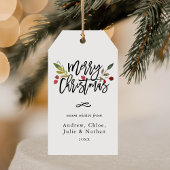 レッドベリーメリークリスマスホリデー ギフトタグ