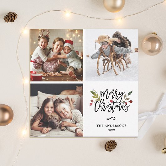 レッドベリーメリークリスマス広場の写真 シーズンカード