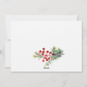 レッドベリーモミ冬のクリスマスウォーターの色の写真 シーズンカード (裏面)