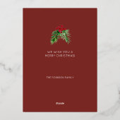 レッドベリーリースウォーターカラー金ゴールド 箔シーズンカード (裏面)