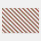 レッドベリーリースフォトコラージュクリスマス ラッピングペーパーシート (正面3)