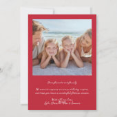 レッドベリー手書きインクメリークリスマス シーズンカード (裏面)