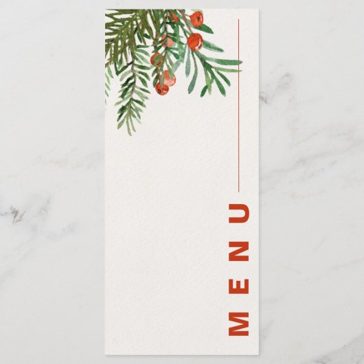 レッドベリー葉フェスティバルクリスマスウェディングパーティー メニュー (裏面)