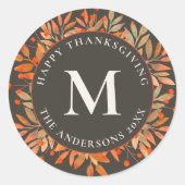 レッドベリー離れ&モノグラムブラウン ラウンドシール (正面)