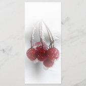 レッドベリー霜の降りたウィンターウェディングプログラム プログラム (正面)