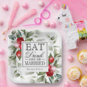 レッドベリー食べズホリデードリンクと結婚したBe ペーパープレート (パーティー)