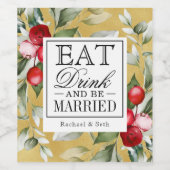 レッドベリー食べズホリデードリンクと結婚したBe ワインラベル (シングルラベル)