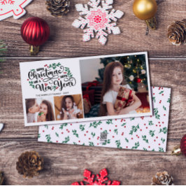 レッドベリー3写真メリークリスマスハッピーニューイヤー シーズンカード