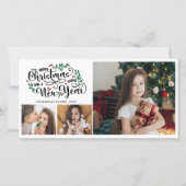 レッドベリー3写真メリークリスマスハッピーニューイヤー シーズンカード (正面)