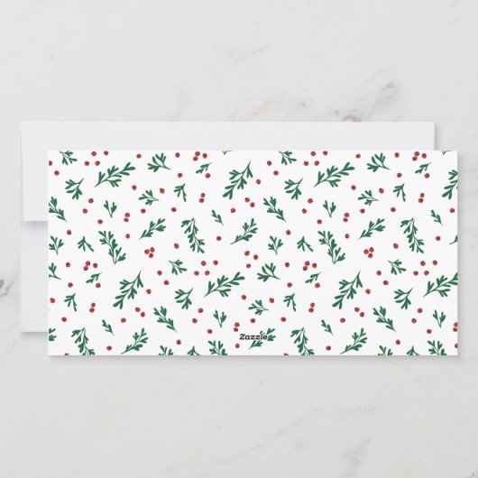 レッドベリー3写真メリークリスマスハッピーニューイヤー シーズンカード (裏面)