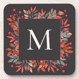 レッドベリー&グリーン離れズモノグラム コースター